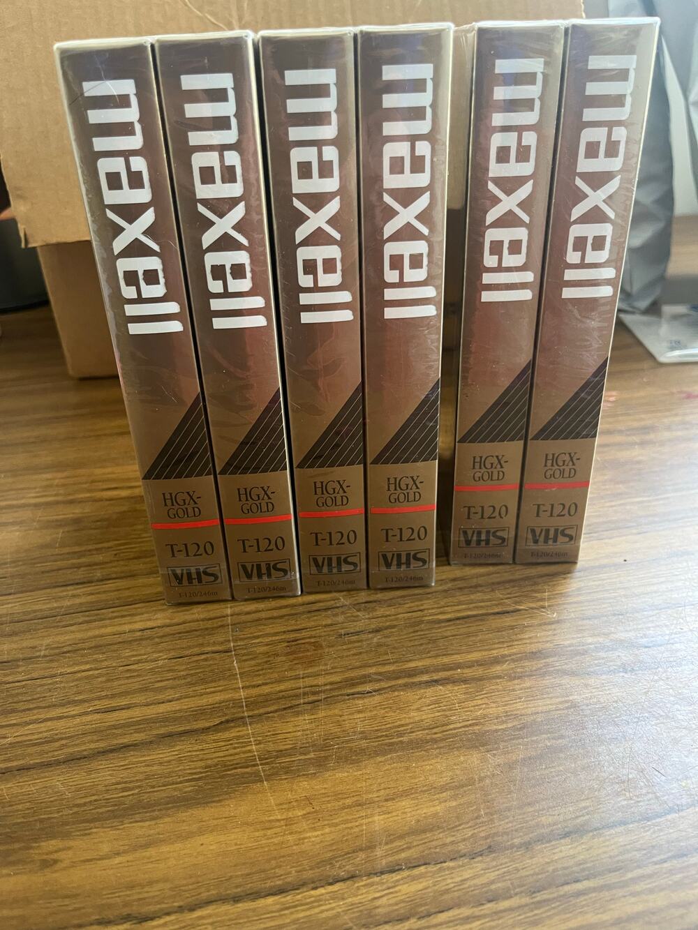 Maxell HGX-GOLD blank VHS videocassette tapes 2 pack lot of three sealed sets